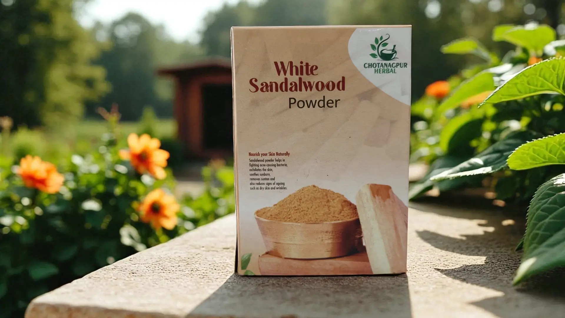 White chandan powder